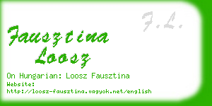 fausztina loosz business card